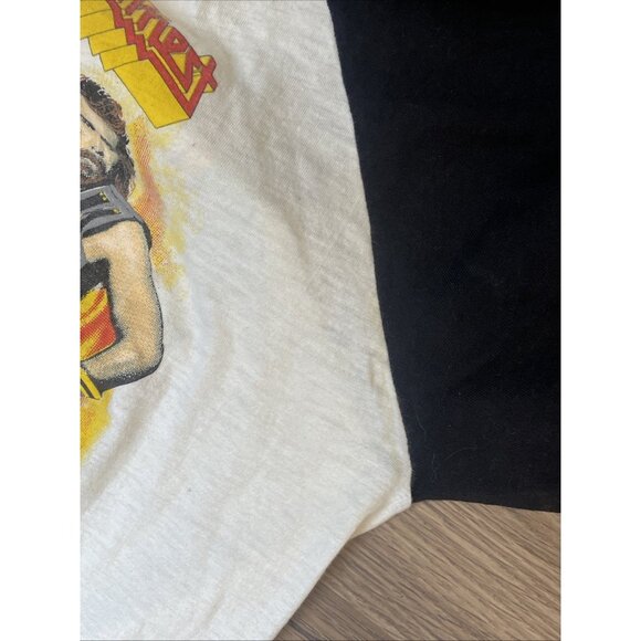 1986 JUDAS PRIEST Fuel For Life Tour 3/4 Sleeve Raglan Shirt LARGE - Picture 8 of 8